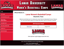 Tablet Screenshot of lamarwomensbasketballcamps.com
